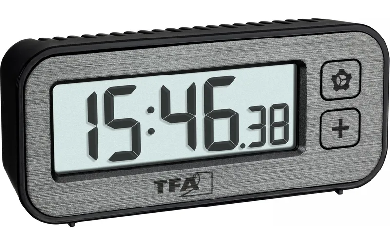 TFA Dostmann Digitalwecker grey