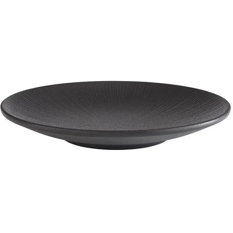 APS Nero Piatto D21 cm H3 cm Melamina nera 21 cm, Nero