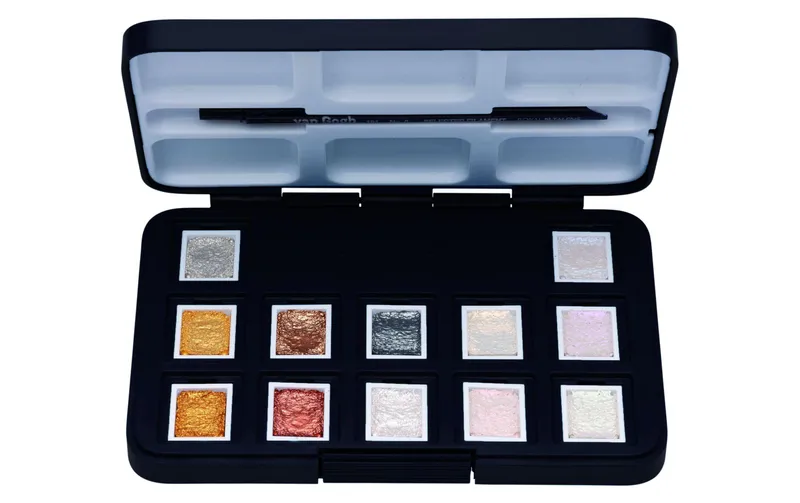 Van Gogh Aquarellfarbe Pocket Box 12 Näpfchen, multicolore