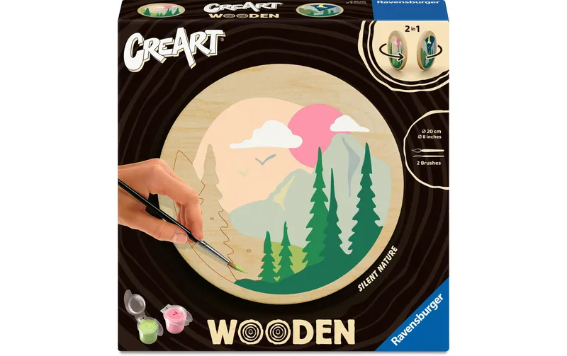 Ravensburger Malen nach Zahlen CreArt Wooden Silent nature Holz 20 cm