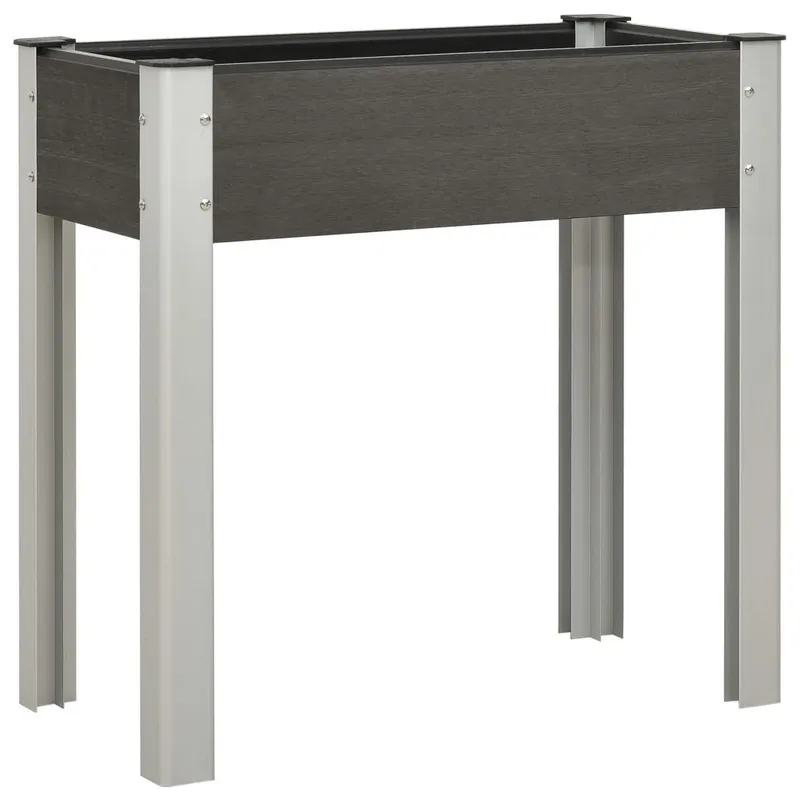 Garten-Hochbeet 75x40x75 cm WPC grigio