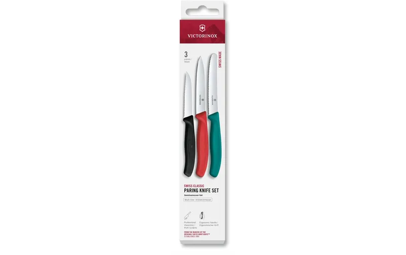 Victorinox Messer-Set Swiss Classic, green / red / black