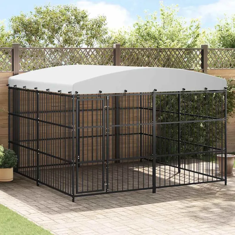 Outdoor-Hundezwinger con Übertettoung 300x300x210 cm