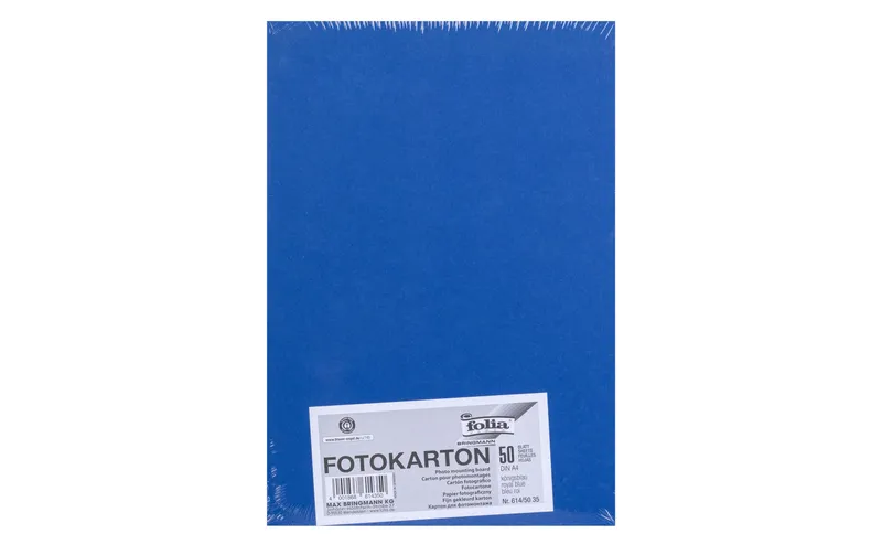 Folia Fotokarton A4 A4, 300 g/m², 50 Blatt, Königsblau
