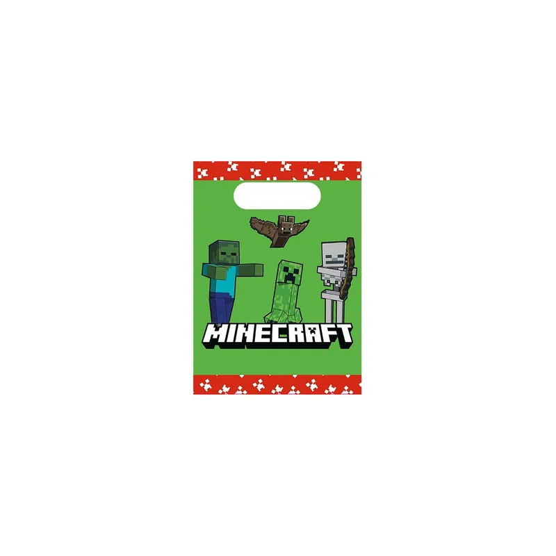 We fiesta Party Geschenktasche Minecraft 4 Stück, Grün/Mehrfarbig