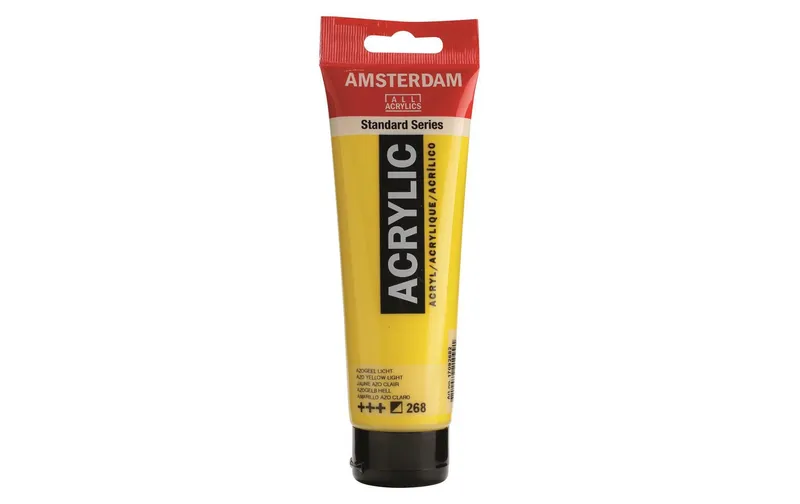Amsterdam Acrylfarbe Standard 268 Azogelb halbdeckend, 120 ml