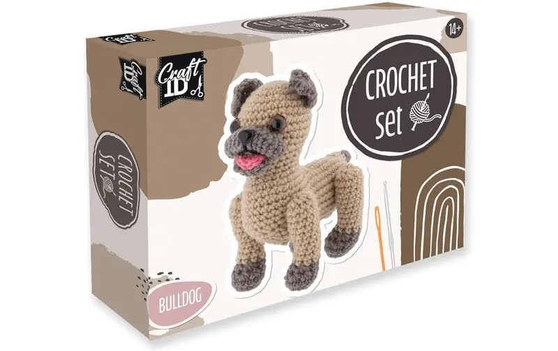 Basteln Häkelset Bulldogge brown/Beige