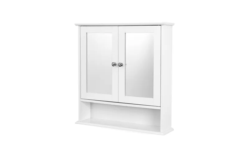 VASAGLE Spiegelkabinett, 56 x 13 x 58 cm, blanc