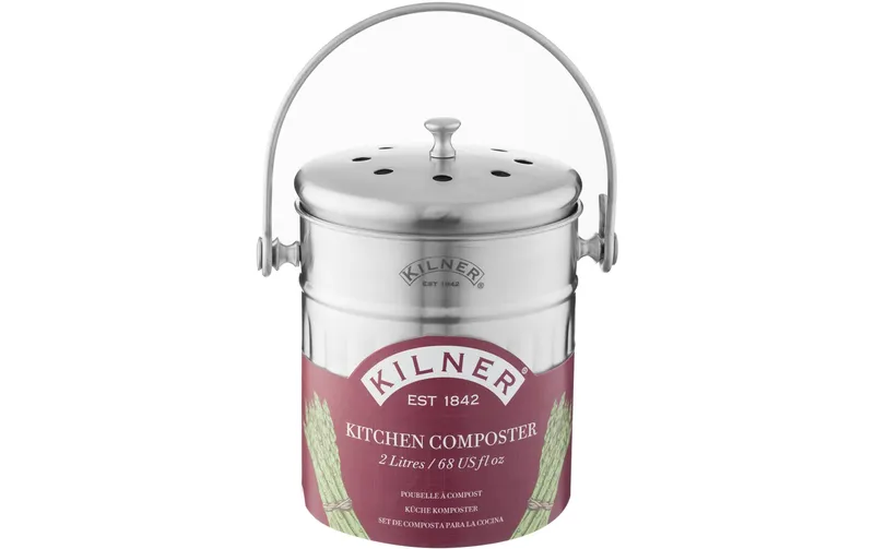 Kilner Komposteimer 2 l, argento