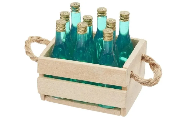 HobbyFun Mini-Utensilien Weinkiste 4 cm