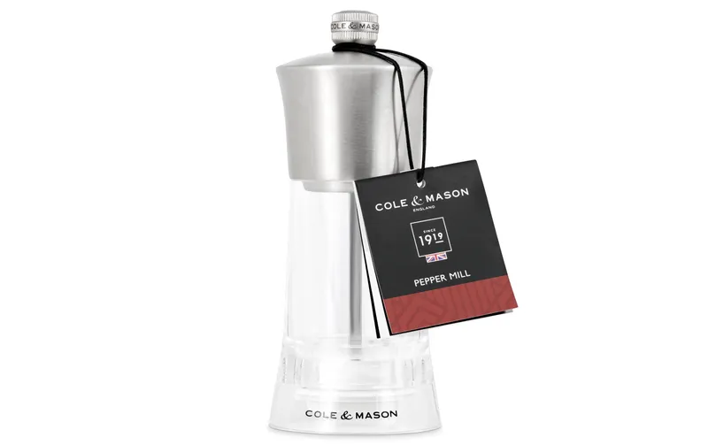 Cole&Mason Pfeffermühle Bromley 15 cm, transparent/Silber