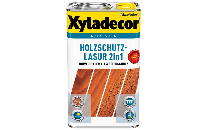 Xyladecor Holzschutzlasur Kastanie, 2.5 L