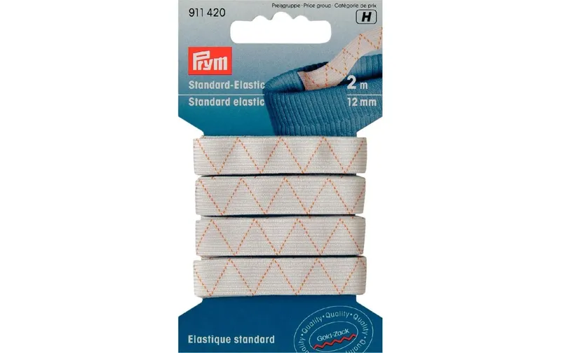 Prym Elastikband Standard 12 mm, blanc