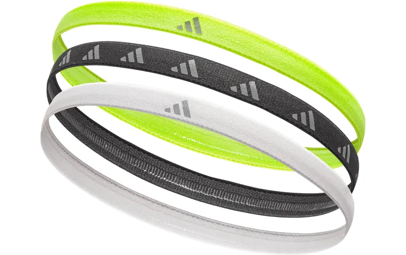 adidas Hairbands Lucid Lemon, Schwarz, Silber