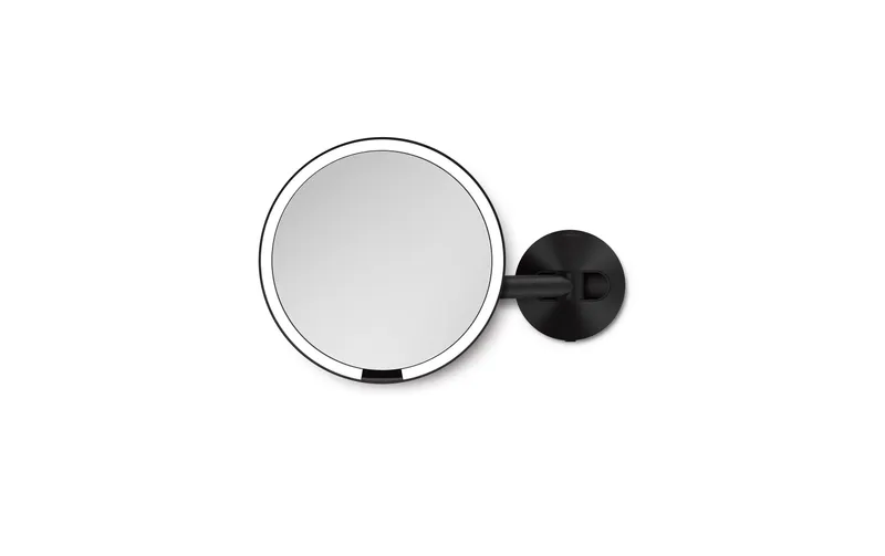 Simplehuman Kosmetikspiegel avec Sensor avec support mural noir matt