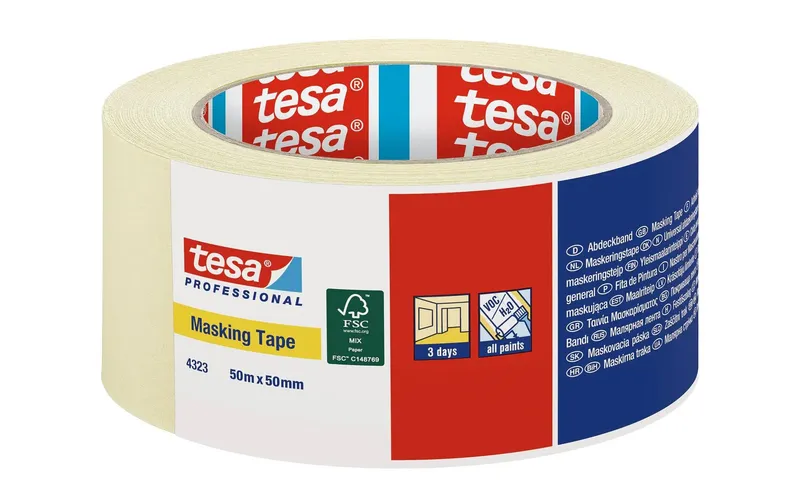 tesa Krappband Basic 50 m x 50 mm, hellbeige