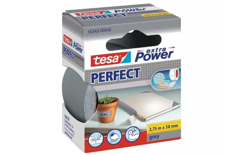 tesa Klebeband Extra Power Perfect 38 mm x 2.75 m, grey