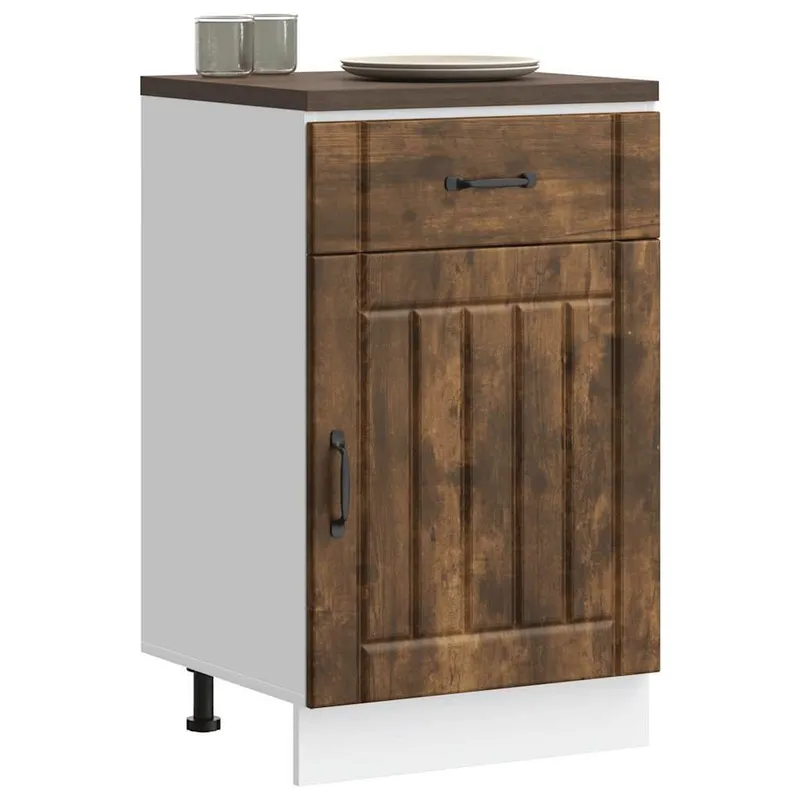 Küchen-Unterschrank Lucca Räuchereiche Holzwerkstoff