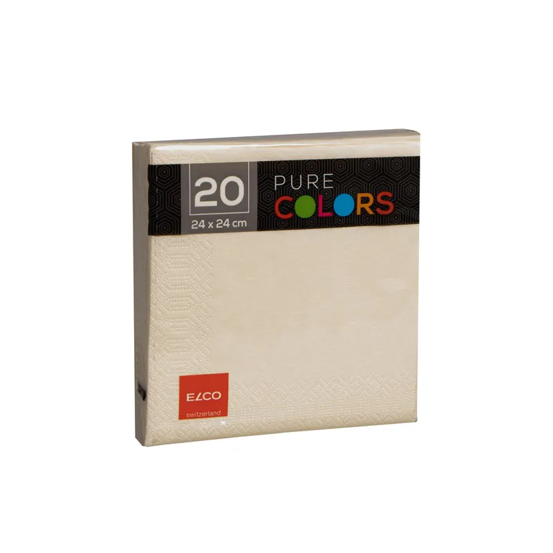 ELCO Papierservietten 24 cm x 24 cm, Crème