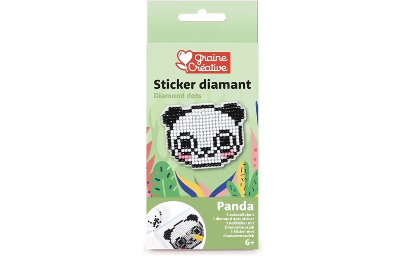 Graine Créative Bastelset Diamond Mosaik Sticker-Set Panda