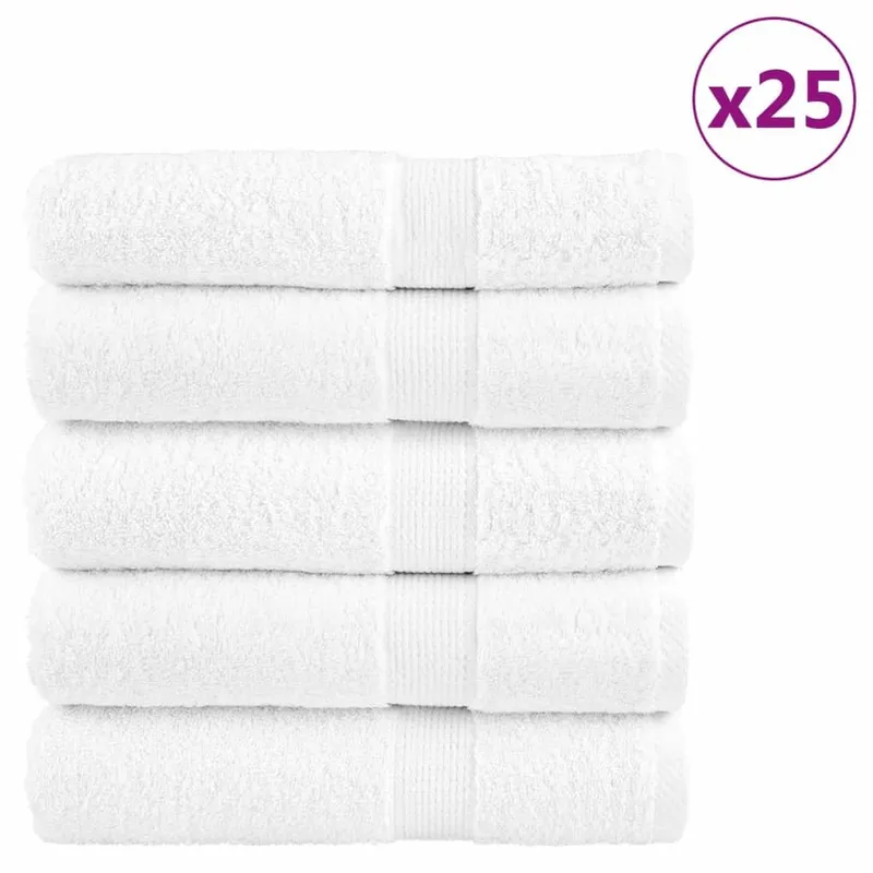 Premium Badetücher SOLUND 25 Stk. white 100x150 cm 600 g/m²