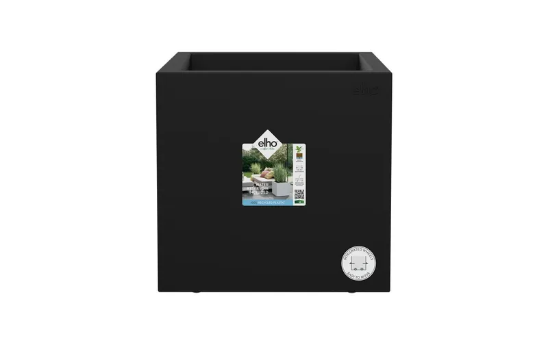 Elho Blumentopf Next Quadrat 30 cm Schwarz