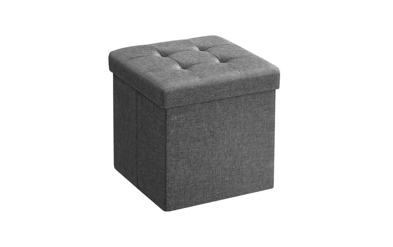 Songmics Sitztruhe mit Aufbewahrung 30 x 30 cm, grey
