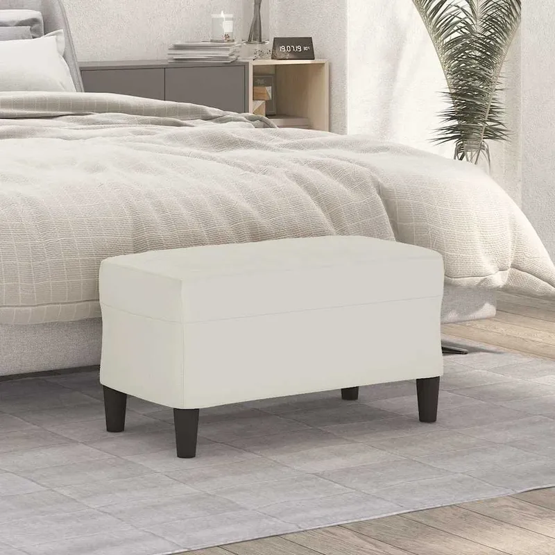 Sitzbank Creme 70x35x41 cm Samt