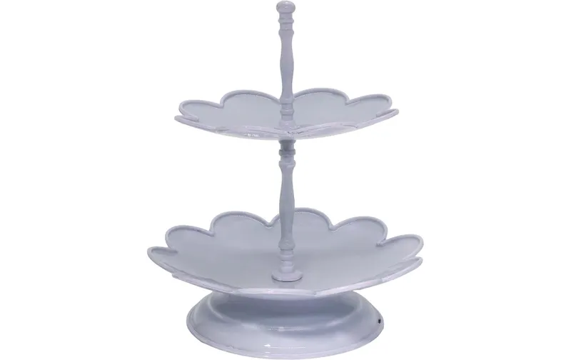Chic Antique Etagere avec 2 Etagen 25 cm, Himmelblau