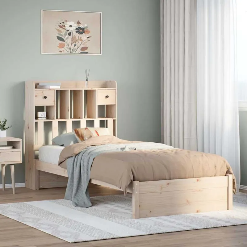 Bücherscaffaleletto senza materasso 75x190 cm legno massiccio pino