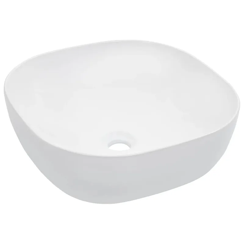 Waschbecken 42,5 x 42,5 x 14,5 cm Keramik Weiß