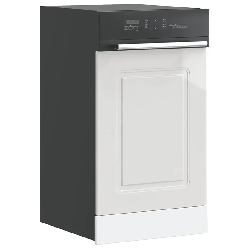 Panneau de lave-vaisselle Kalmar blanc brillant 45x1,5x57 cm