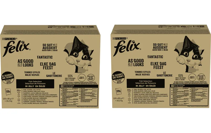 Felix Nassfutter AGAIL Fisch, 2 x 120 x 85 g