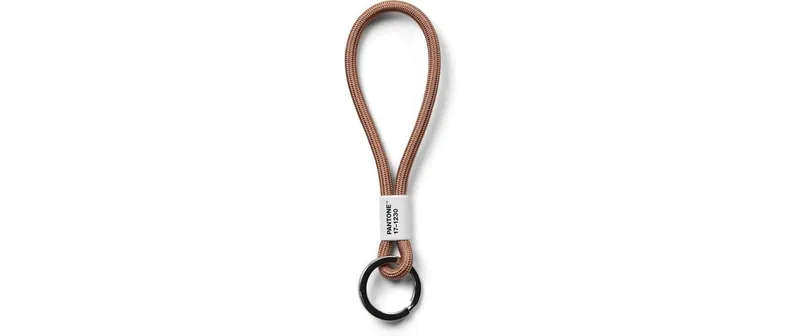 Pantone by Copenhagen Design Schlüsselanhänger Key Chain Short Metall Nylon Braun 18 cm