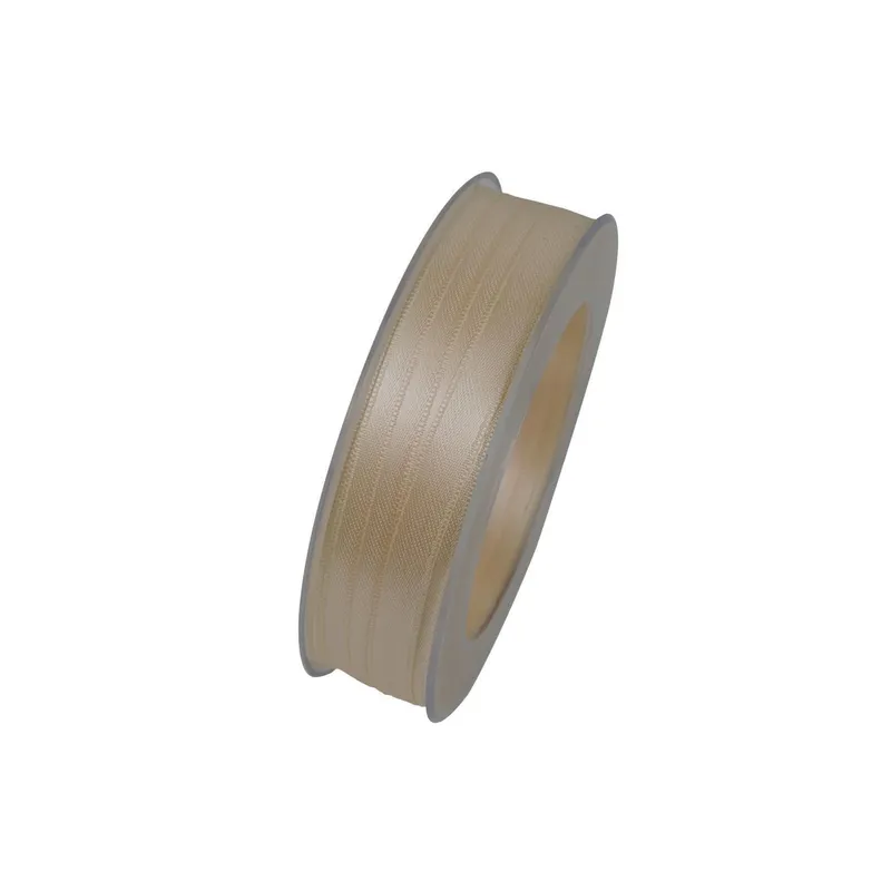 GOLDINA Satinband 10 mm x 25 m, Beige, 1 pièces