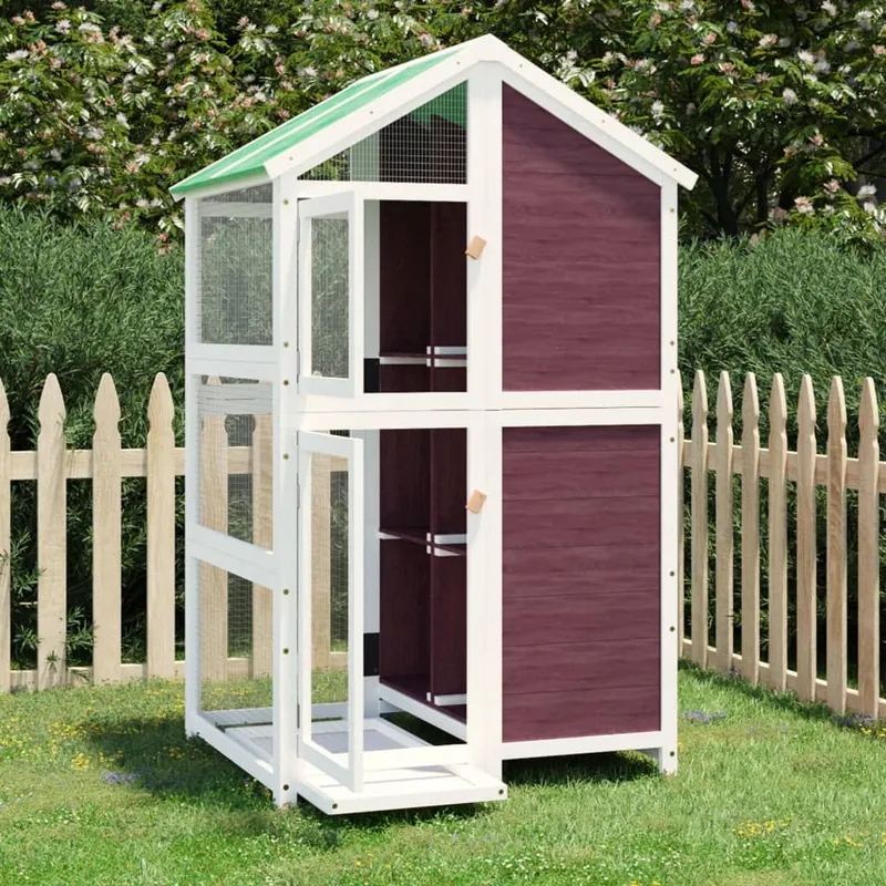 Voliere Mokka 97x81x152 cm solid pine wood