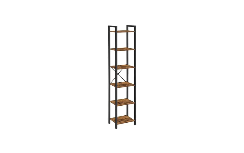 VASAGLE Regal mit 6 Ebenen 40 x 178.6 cm, black/brown