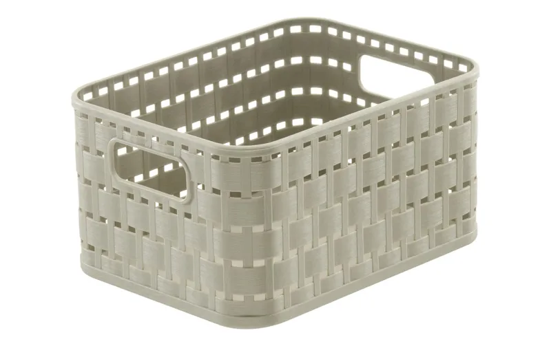 rossoho Aufbewahrungskorb Country 18.3 x 13.7 x 9.8 cm, Beige