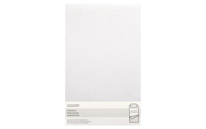 COCON Fixleintuch Jersey 90-100 x 200 cm, Edelweiss