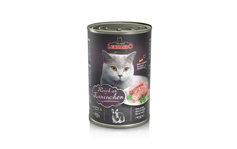 Leonardo Cat Food Nassfutter Kaninchen, 400 g