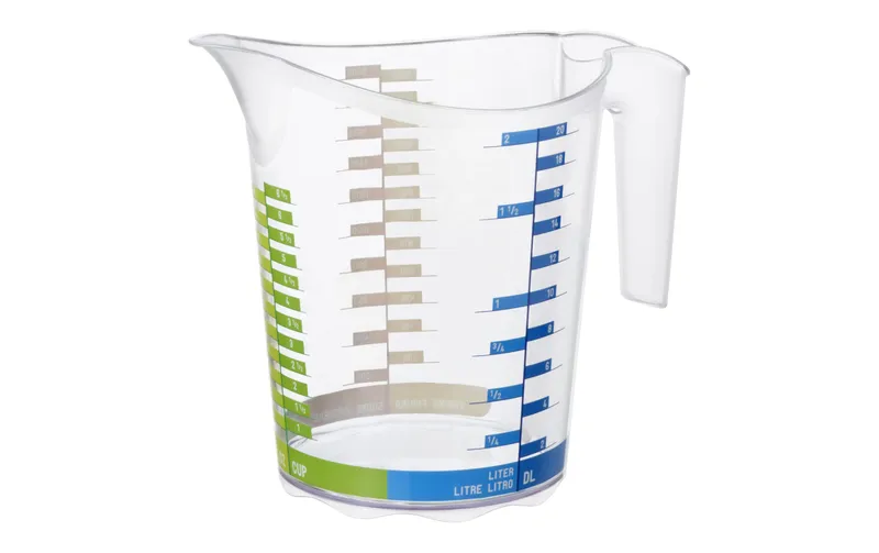 rossoho Messbecher Domino Dekor 20 dl, trasparente