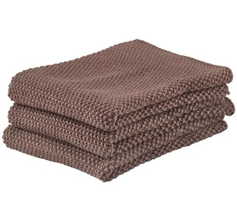 Zone Denmark Abwaschlappen 3er Set, marrone, 27 x 27 cm