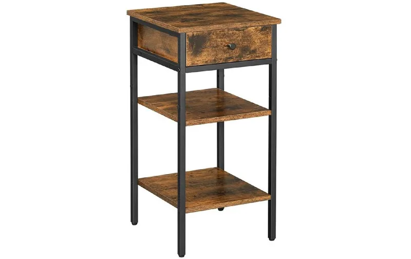 VASAGLE Nachttisch 35 x 70 cm, black/brown