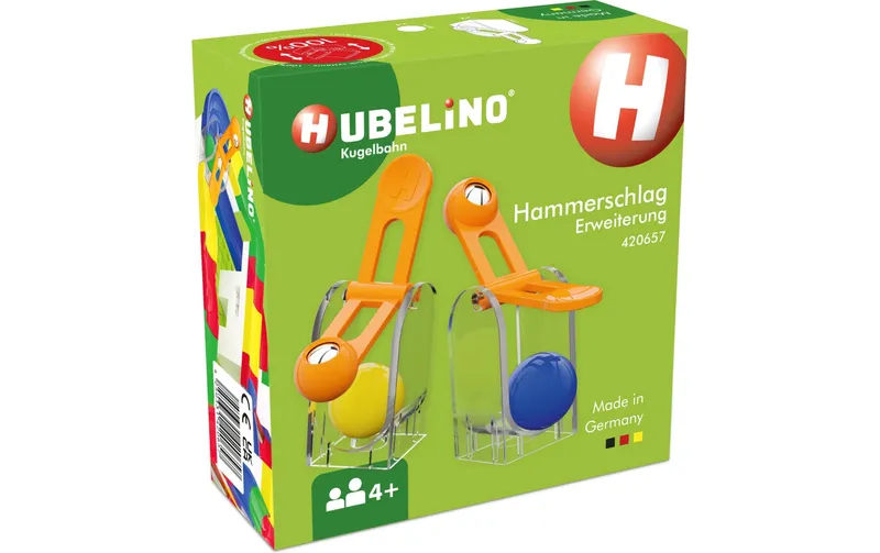 Hubelino Kugelbahn Zubehör Hammerschlag Erweiterung 6 Teile