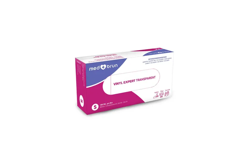 MedBrun Vinyl Expert M, Transparent, 100 Stk
