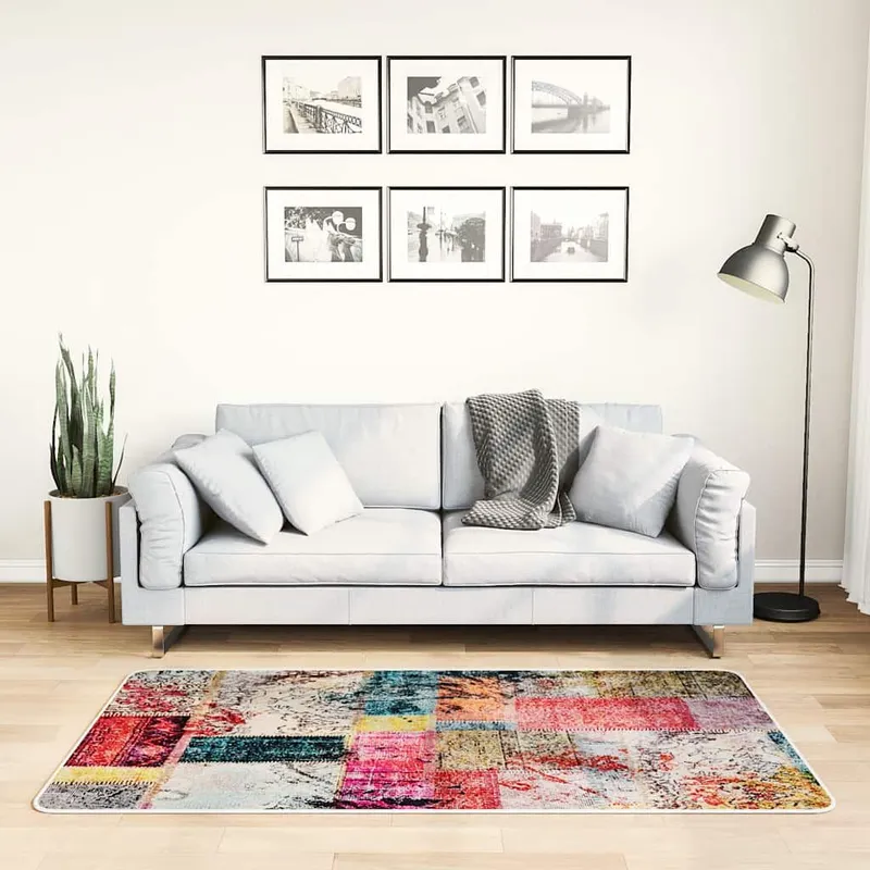 Teppich Waschbar Patchwork 80x150 cm multicolore