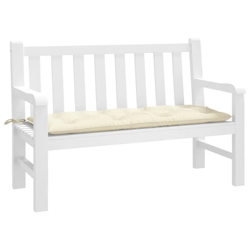 Gartenbank-Auflage Creme 120x50x7 cm Oxford-Gewebe