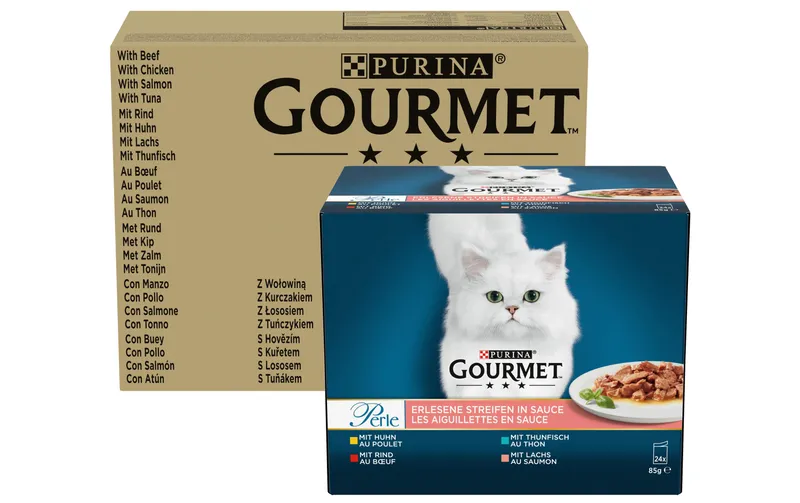 Purina Gourmet Gourmet Perle Fleisch et Fisch Sauce 96 x 85 g + 24 x 85 g