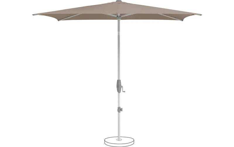 Suncomfort by Glatz Sonnenschirm Shell Turn, 250 x 200 cm, Light Taupe