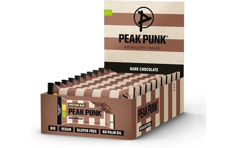 PEAK PUNK Bio Protein Bar Dark Chocolate 12 x 55 g